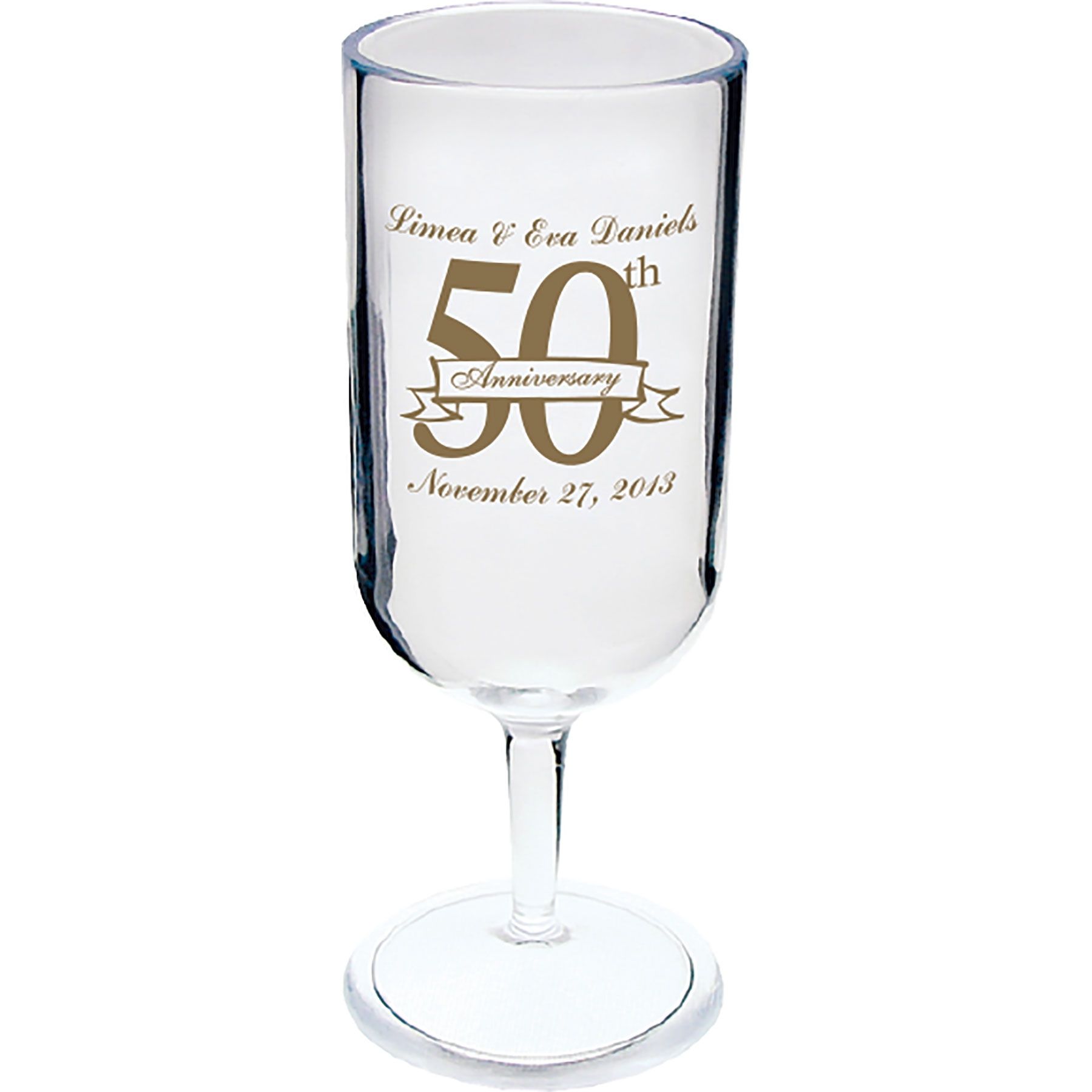 The Styrene 2 Oz. Plastic Sampler Champagne Glass - Screenprinted